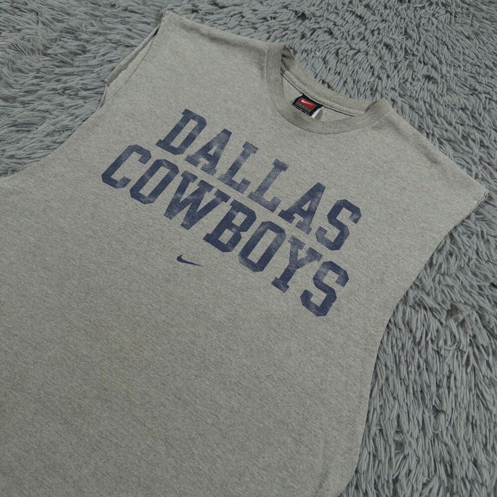 Nike Shirt Large Gray Blue Team Dallas Cowboys Center Swoosh Pullover Y2K Mens
